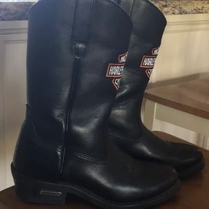 Leather Harley boots women’s